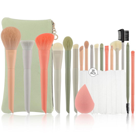 Docolor Morandi Makeup Brushes Set 17Pcs Makeup Brushes with Makeup Bag