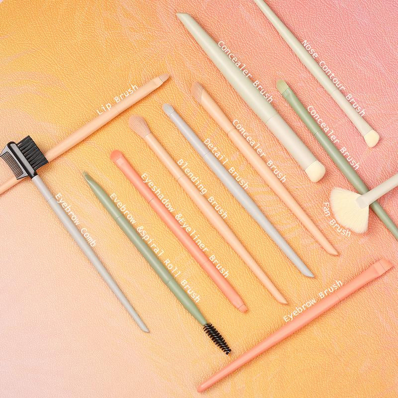 Docolor Morandi Makeup Brushes Set 17Pcs Makeup Brushes with Makeup Bag